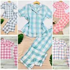 đồ bộ pijama họa tiết caro TNQD